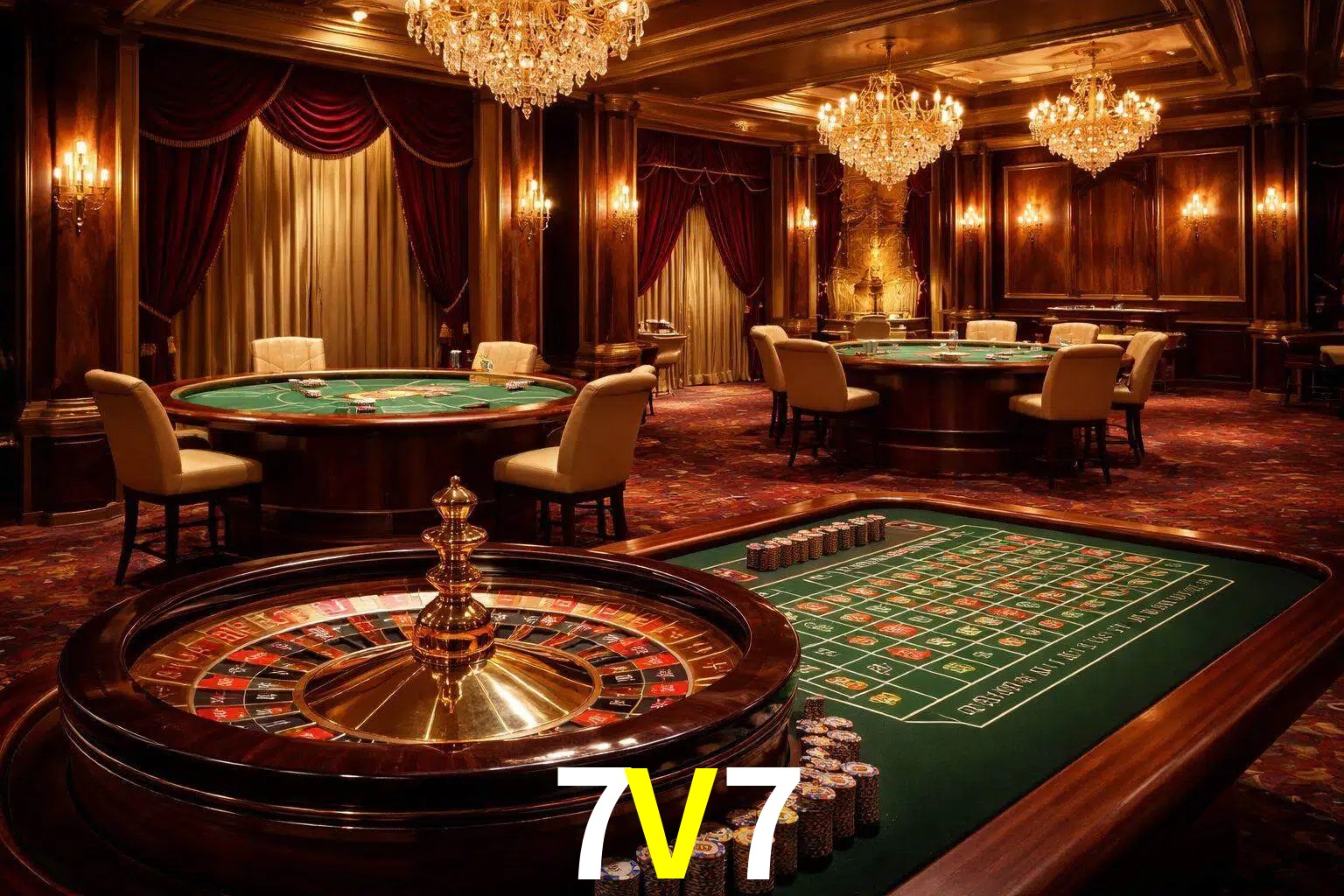 Una escena premium de mesa de casino en vivo con cartas, elementos de ruleta y un ambiente pulido de estudio de transmisión.